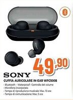 Expert SONY CUFFIA AURICOLARE IN-EAR WFC500B offerta