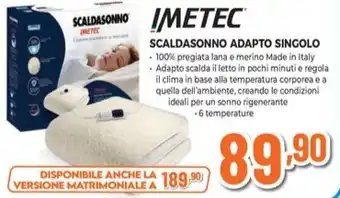 Expert IMETEC SCALDASONNO ADAPTO SINGOLO offerta