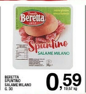 Sigma Beretta Spuntino Salame Milano offerta