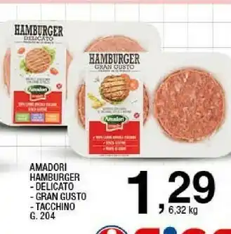 Sigma Amadori Hamburger Delicato, Gran Gusto, Tacchino offerta
