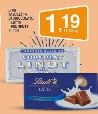 Lindt Cioccolato Al Latte 100 G(ml)