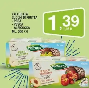 Sigma Valfrutta Succhi Di Frutta Pera / Pesca / Albicocca offerta