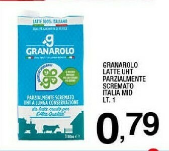 Sigma Granarolo Latte UHT Parzialmente Scremato A Lunga Conservazione 1000 G(ml) offerta