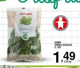 Sigma Sigma Spinaci In Busta offerta