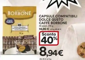 Ipercoop CAPSULE COMPATIBILI DOLCE GUSTO CAFFÈ BORBONE offerta