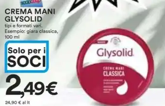 Ipercoop CREME MANI GLYSOLID offerta