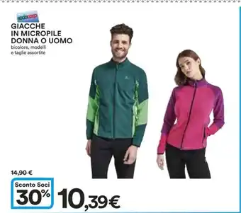 Ipercoop GIACCHE IN MICROPILE DONNA O UOMO offerta