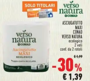 Conad ASCIUGATUTTO MAXI CONAD VERSO NATURA offerta