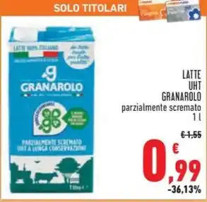 Conad LATTE UHT GRANAROLO 1 l offerta