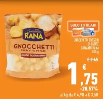 Conad GNOCCHETTI FRESCHI DI PATATE GIOVANNI RANA offerta