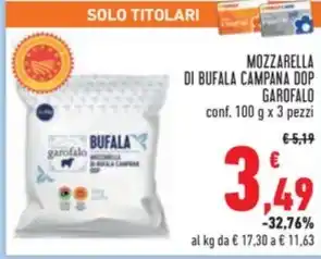 Conad MOZZARELLA DI BUFALA CAMPANA DOP GAROFALO offerta