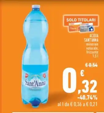 Conad ACQUA SANT'ANNA minerale naturale, frizzante offerta