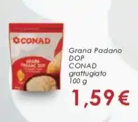 Conad Grana Padano DOP CONAD grattugiato 100 g offerta