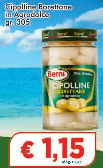 Paghi Poco Berni Cipolline Borettane in Agrodolce 305 gr offerta