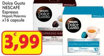 Paghi Poco Nescafé Dolce Gusto Espresso Napoli/Palermo x16 Capsule offerta