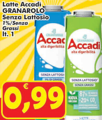 Paghi Poco Granarolo Latte Accadì Senza Lattosio 1 lt offerta