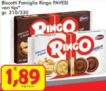 Paghi Poco Pavesi Biscotti Famiglia Ringo 310/330 gr offerta