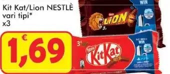 Paghi Poco Nestlè Kit Kat/Lion x3 offerta