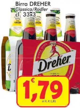 Paghi Poco Dreher Birra Classica/Radler 33x3 cl offerta