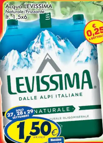 Paghi Poco Levissima Acqua Naturale/Frizzante 1.5x6 lt offerta