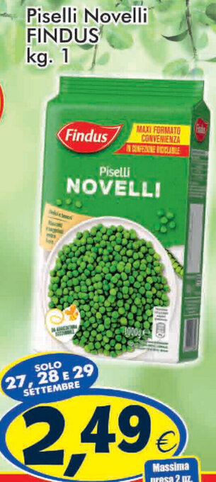 Paghi Poco Findus Piselli Novelli 1 kg offerta