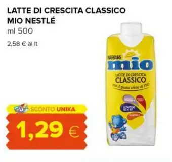 Tigre LATTE DI CRESCITA CLASSICO MIO NESTLÉ ml 500 offerta