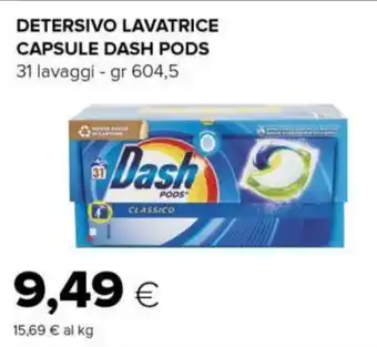 Tigre DETERSIVO LAVATRICE CAPSULE DASH PODS 31 lavaggi - gr 604,5 offerta