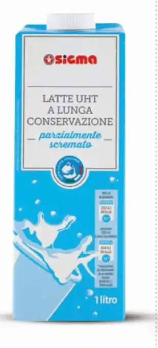 Sigma LATTE UHT A LUNGA CONSERVAZIONE parzialmente scremato offerta