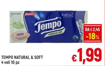 A&O TEMPO NATURAL & SOFT 4 veli 10 pz offerta