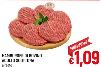 A&O HAMBURGER DI BOVINO ADULTO SCOTTONA all'etto offerta