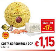 A&O COSTA GORGONZOLA DOP all'etto offerta