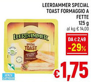A&O LEERDAMMER SPECIAL TOAST FORMAGGIO A FETTE 125 g offerta