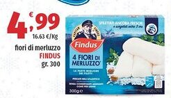 Vivo Supermercati fiori di merluzzo FINDUS gr. 300 offerta