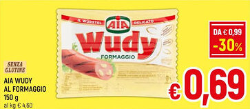 A&O AIA WUDY AL FORMAGGIO 150 g offerta