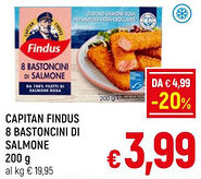 A&O CAPITAN FINDUS 8 BASTONCINI DI SALMONE 200 g offerta