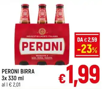 A&O PERONI BIRRA 3x 330 ml offerta