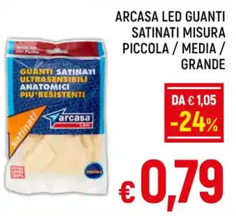 A&O ARCASA LED GUANTI SATINATI MISURA PICCOLA / MEDIA / GRANDE offerta