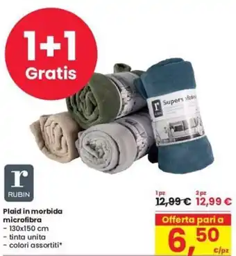 Despar Plaid in morbida microfibra 130x150 cm offerta