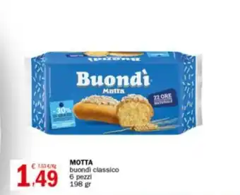 Crai MOTTA buondì classico 6 pezzi 198 gr offerta