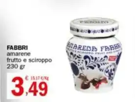 FABBRI amarene frutto e sciroppo 230 gr