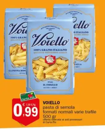 Crai VOIELLO pasta di semola formati normali varie trafile offerta