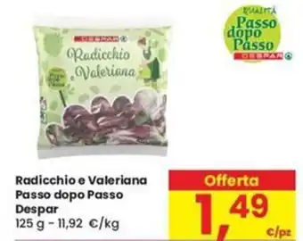Despar Radicchio e Valeriana Passo dopo Passo Despar 125 g offerta