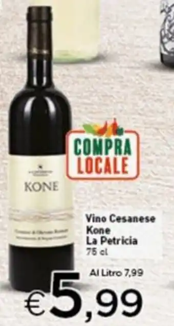 Crai Vino Cesanese Kone La Petricia 75 cl offerta
