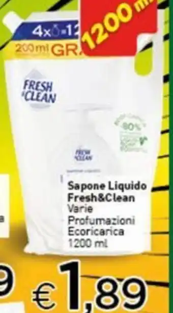 Crai Sapone Liquido Fresh&Clean Varie Profumazioni Ecoricarica 1200 ml offerta
