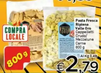 Crai Pasta Fresca Ripiena Valle Oro Cappelletti Crudo/ Mezzelune Carne 800 g offerta