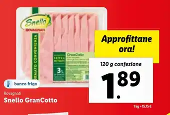 Lidl Rovagnati Snello GranCotto 120 g confezione offerta