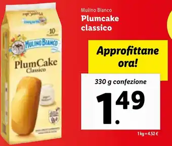 Lidl Mulino Bianco Plumcake classico 330 g confezione offerta