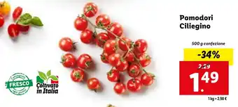 Lidl Pomodori Ciliegino 500 g confezione offerta