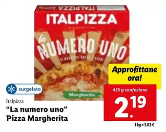 Italpizza "La numero uno" Pizza Margherita 435 g confezione