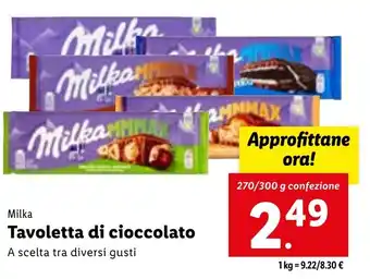 Lidl Milka Tavoletta di cioccolato 270/300 g confezione offerta